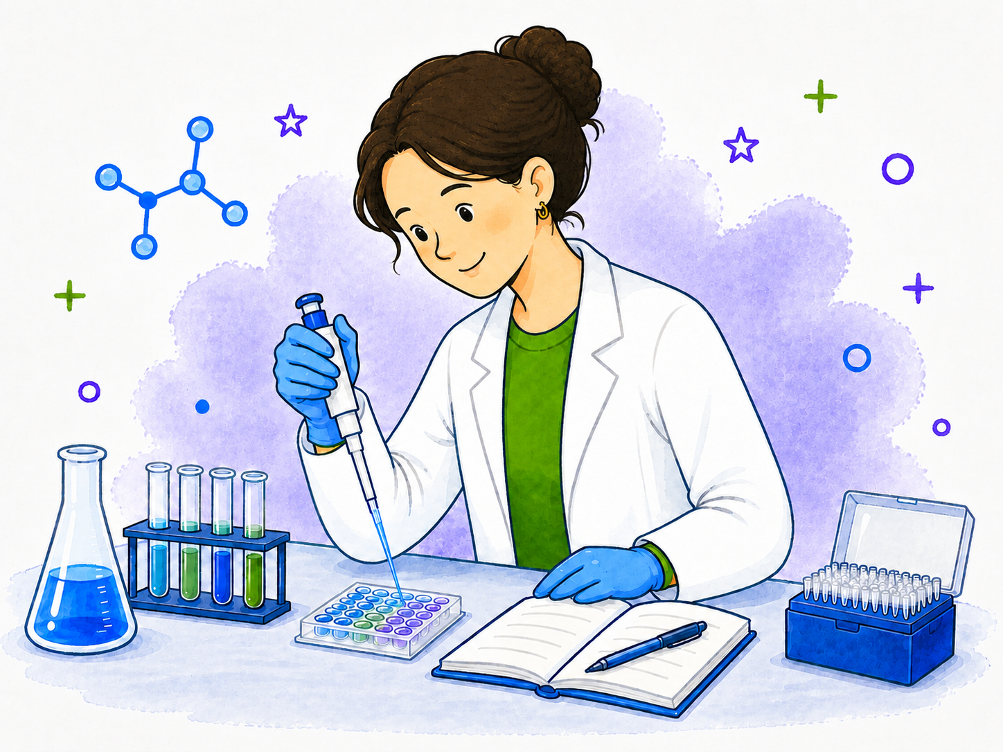 Scientist at work in a lab