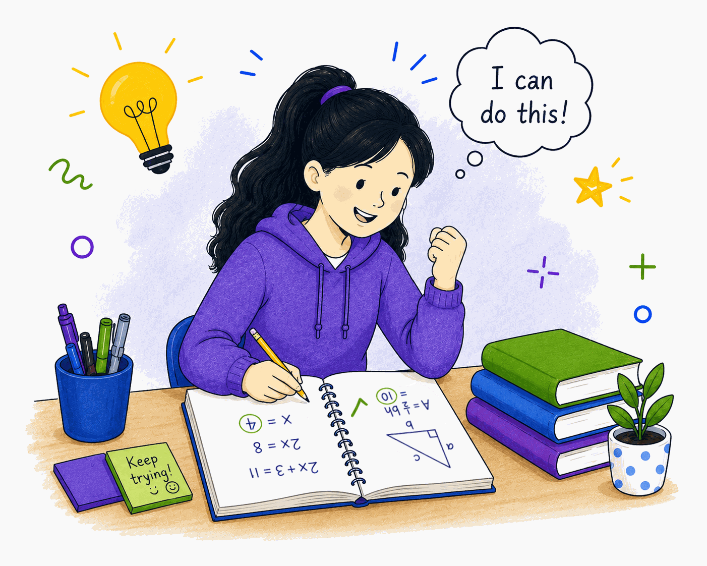 Student succeeding after persevering